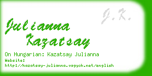 julianna kazatsay business card